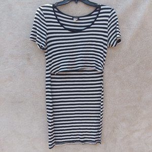 Striped high/low t-shirt